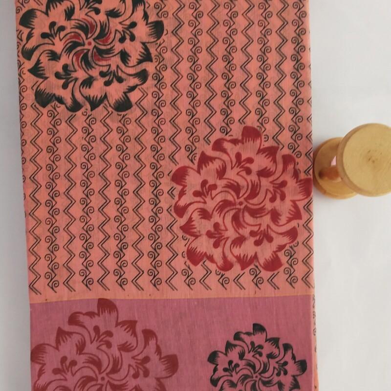 Printed Silk Cotton Saree - with Blouse - PSC033