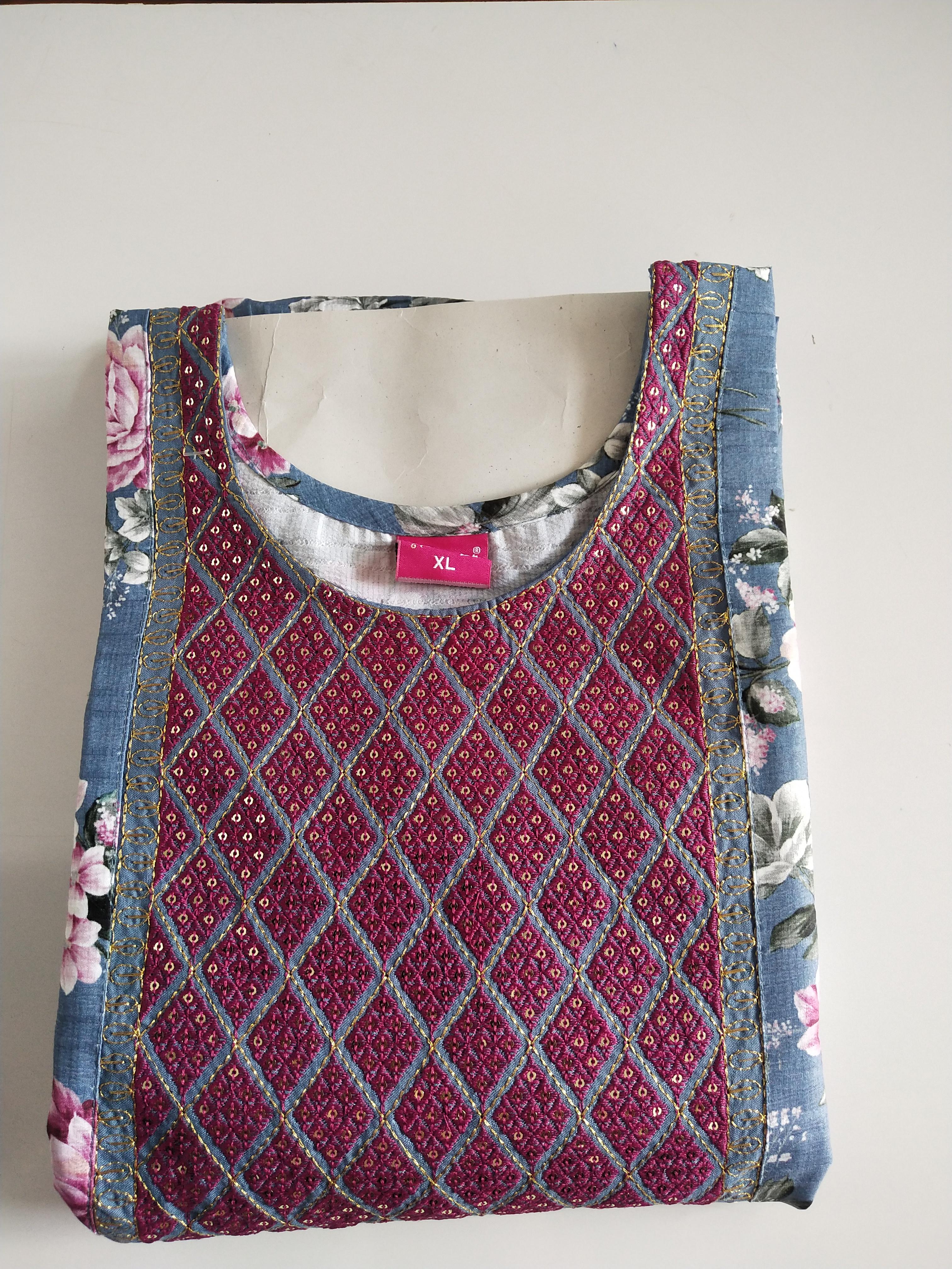 Trendy Printed Kurthi Top -TKSM003