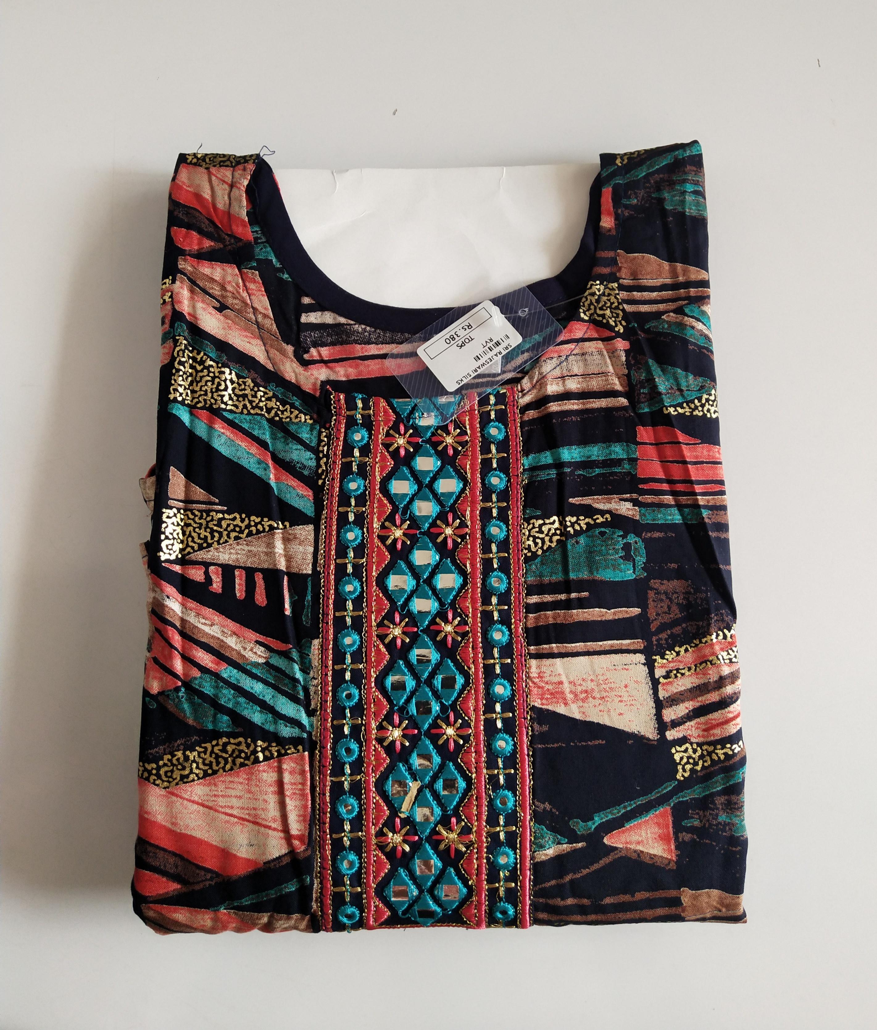 Trendy Printed Kurthi Top -TKSM103