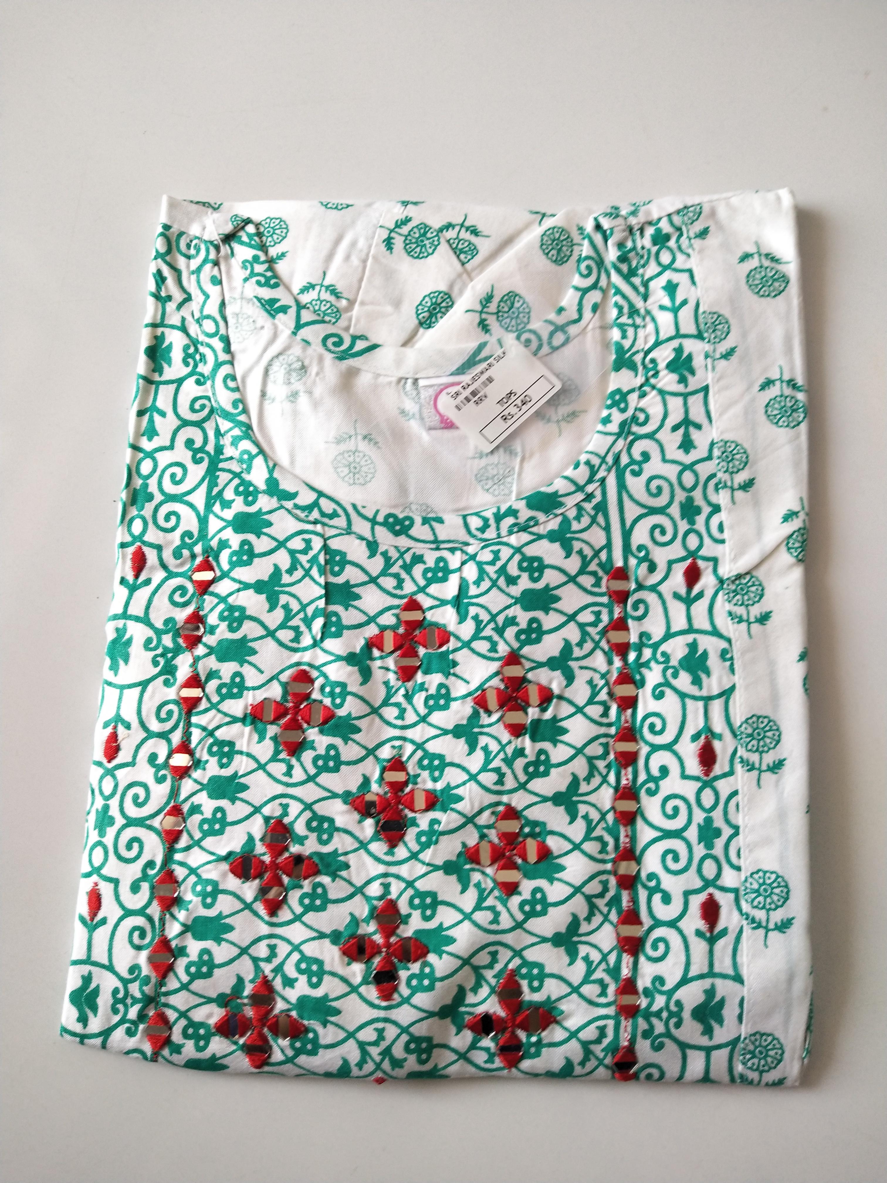 Trendy Printed Kurthi Top -TKSM108
