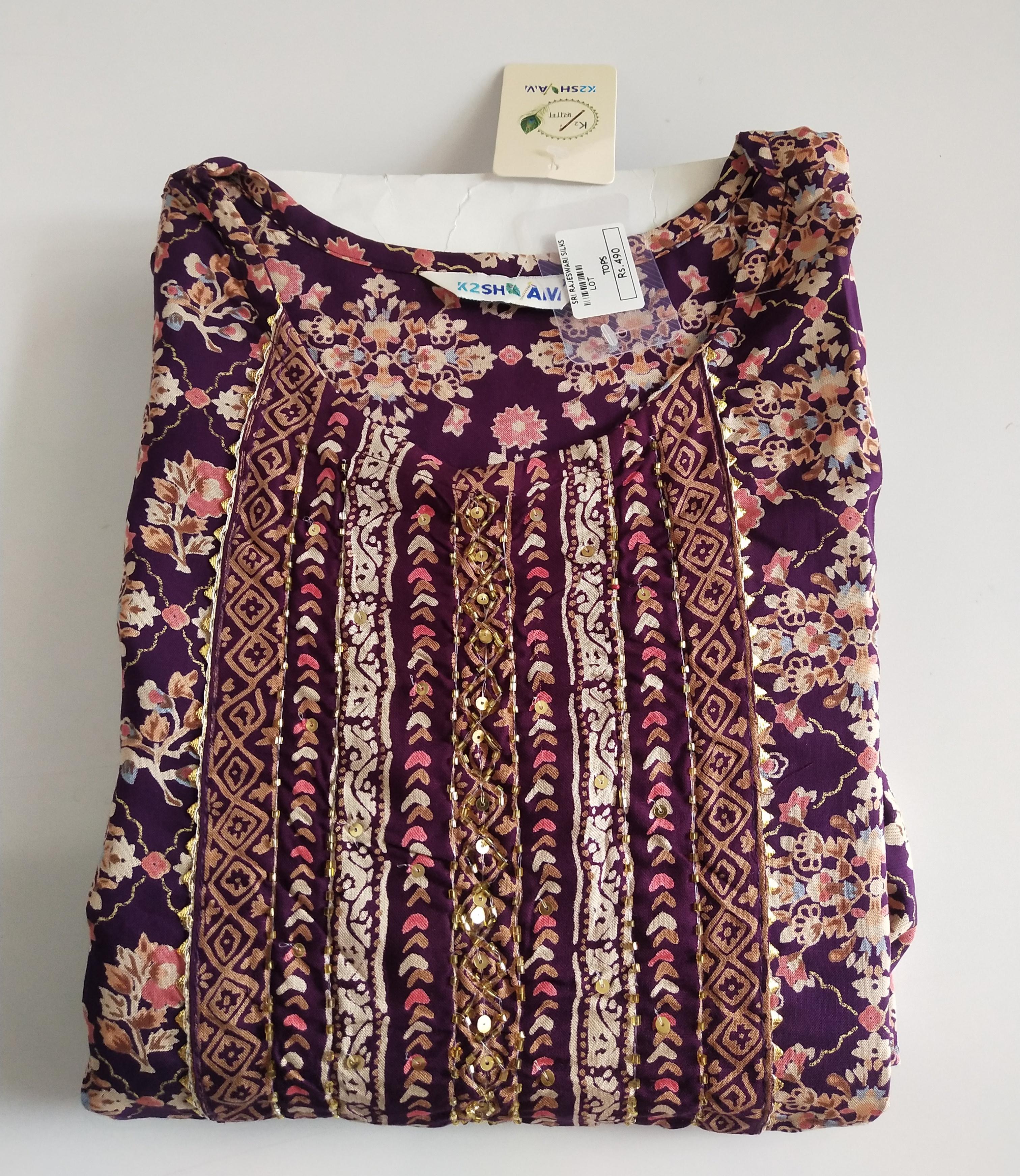 Trendy Printed Kurthi Top -TKSM151